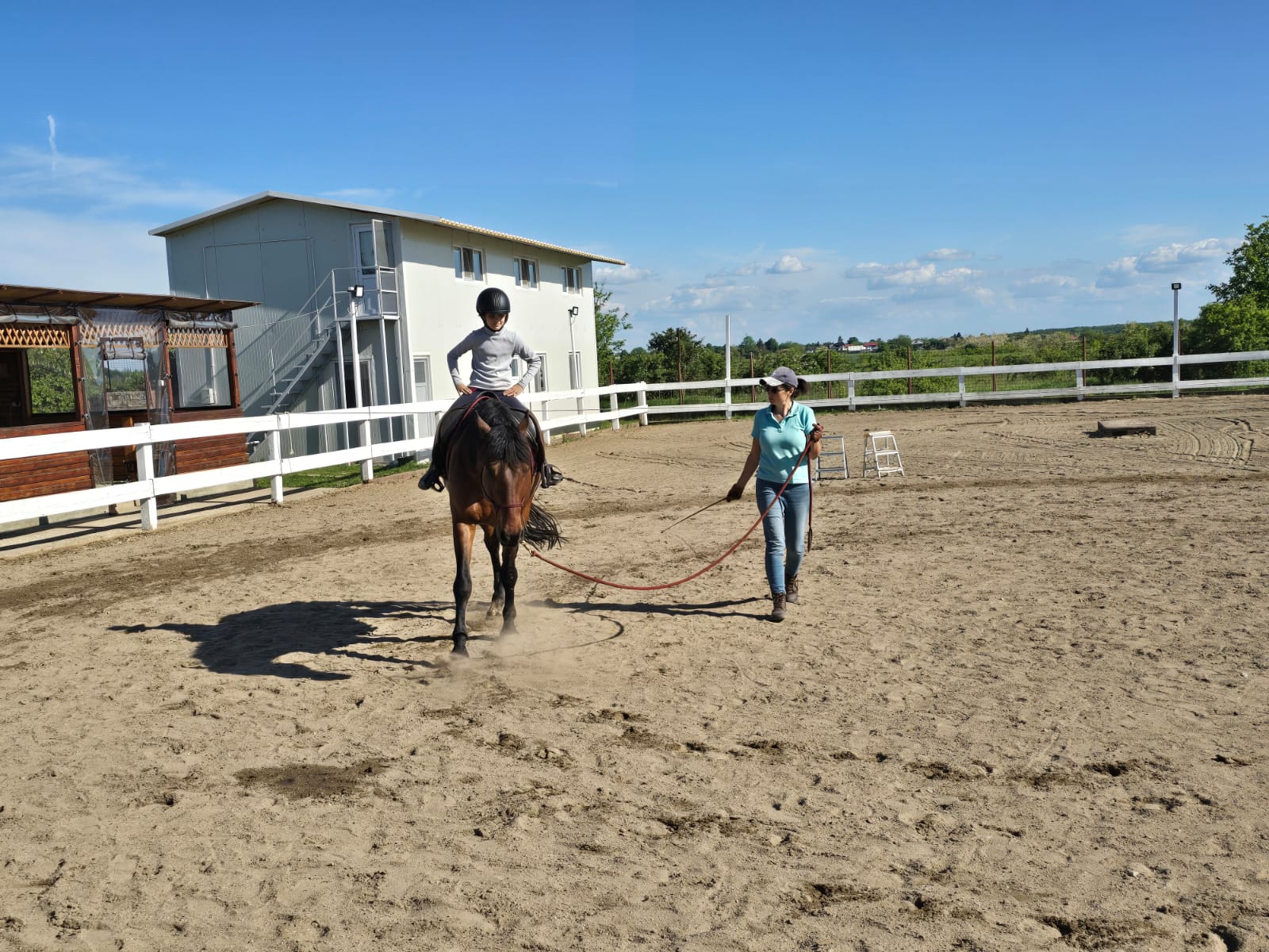 Lecție în arenă cu instructor dedicat